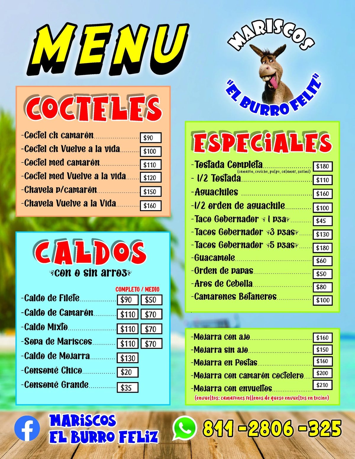 Menú página 1